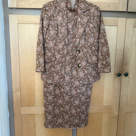Vintage 1970s Two Piece Sets Cheongsam Dress with Blazer Jacket - Picture 8 of 9